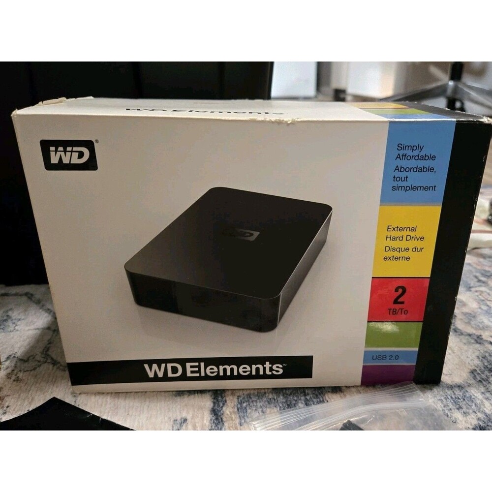 NIB WD Western Digital External Hard Drive 2 TB